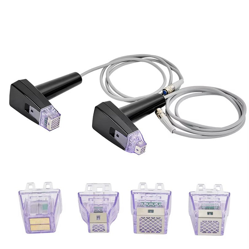 Máquina de radiofrecuencia con microagujas para reafirmar la piel con cristales