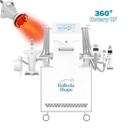 Rollvela Shape 5-Handle Body Sculpting Machine | Rotary RF+Cavitation+Vacuum RF