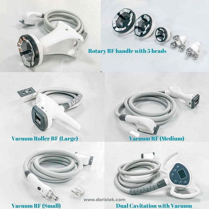 Rollvela Shape 5-Handle Body Sculpting Machine | Rotary RF+Cavitation+Vacuum RF