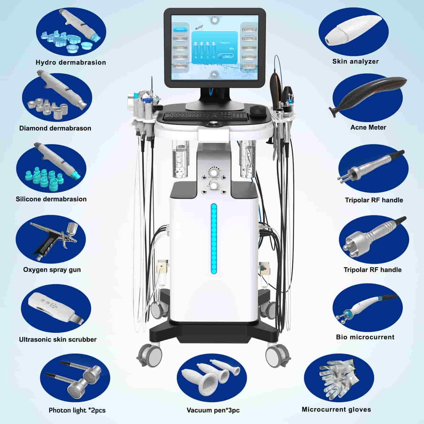 Hydra Dermabrasion Facial Aqua Peel Analysis Machine