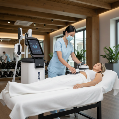 Therapist operating Perfect Sculpt Neo on client